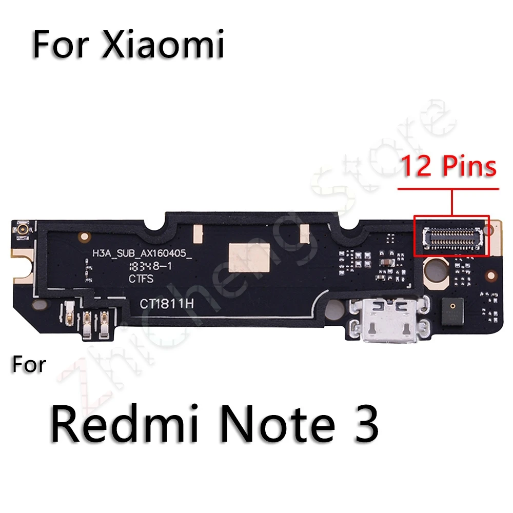 For Redmi Note 3 USB Дата зарядный порт зарядное устройство док-станция гибкий кабель для Xiaomi mi красный mi Note 3 3s 4 4x5 Plus 5A 6 7 Pro - Цвет: For Redmi Note 3