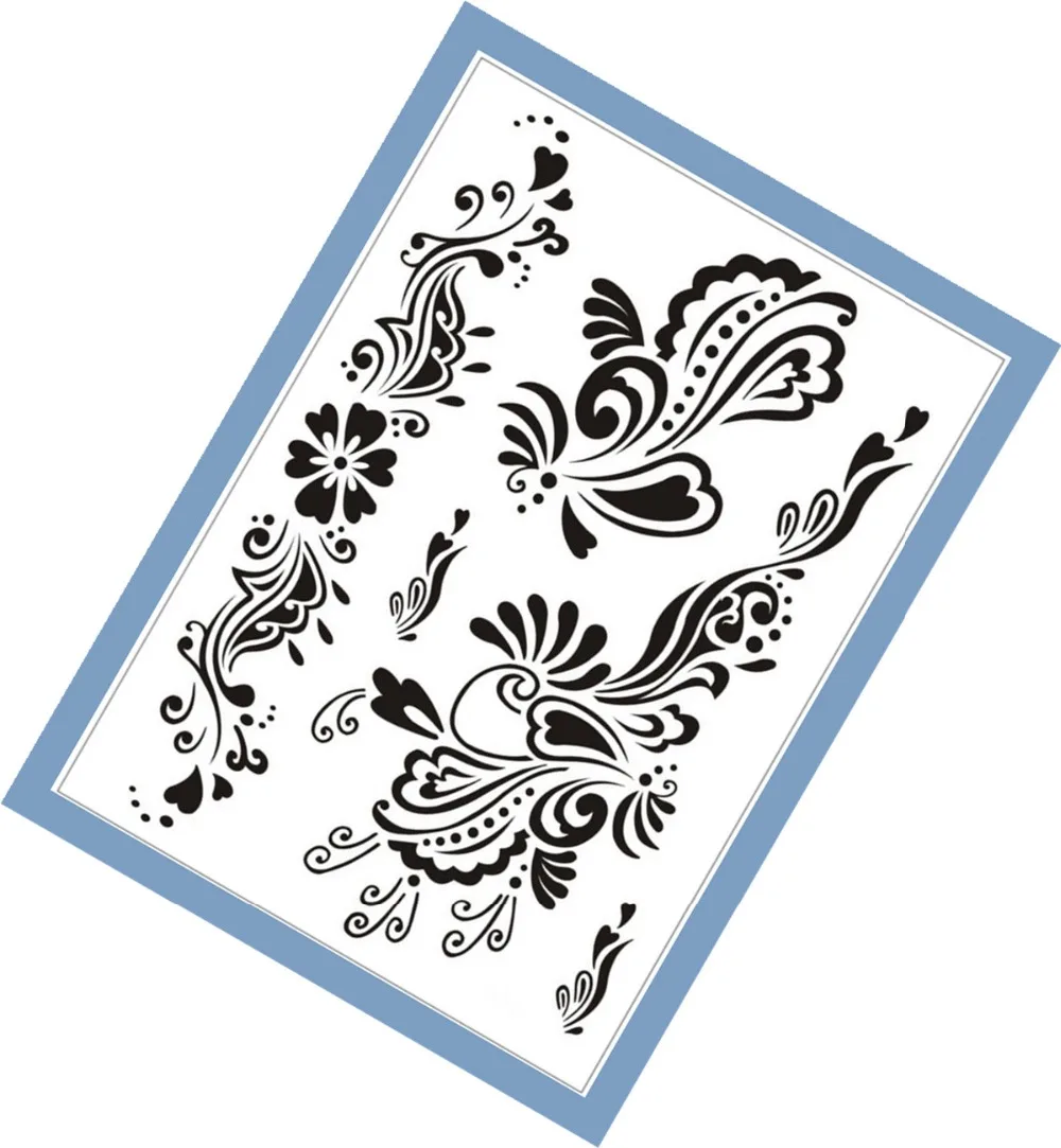 Кружевная лента тотем талия рука шея тело тату наклейка красота печать ретро хна