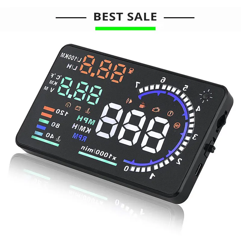 5 &quotgps Скорость ometer HUD Дисплей автомобиля проектор OBD2 сканер Предупреждение