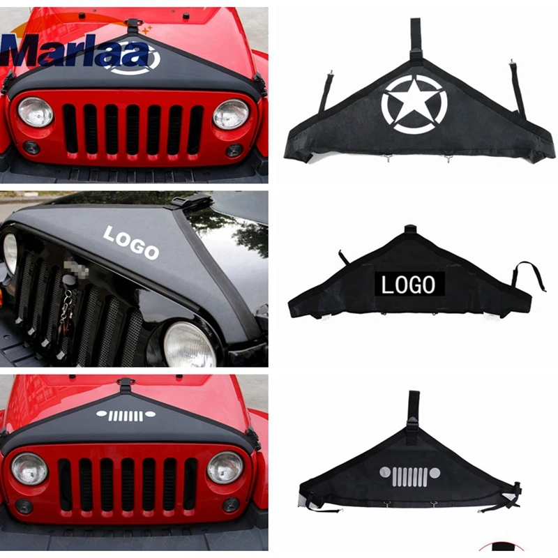 Для 2007 2017 Jeep Wrangler лицевой стиль передний Капюшон защитный Бюстгальтер Чехол|cover