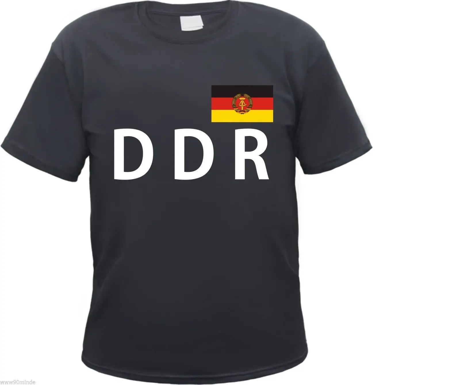Забавные футболки Ddr черно белые с флагом от S до 3Xl немецкой демократией