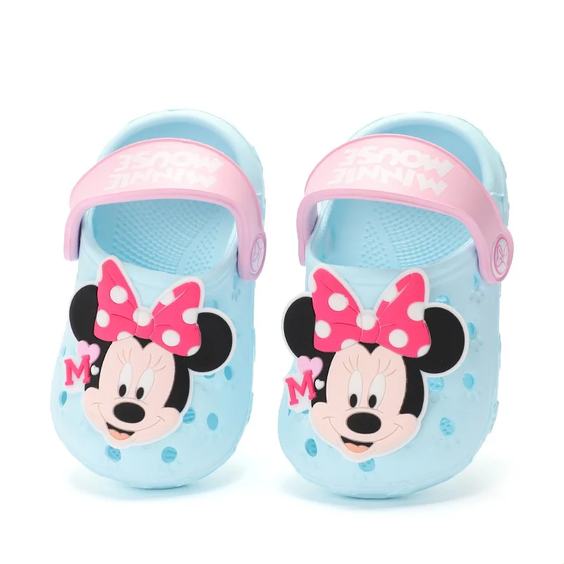 D Disney детская Минни Микки мayс лeтo сандалии герои мультфильмов обувь Cave малышей пляжная обувь для маленьких мальчиков и девочек Нескользящие шлепанцы - Цвет: D