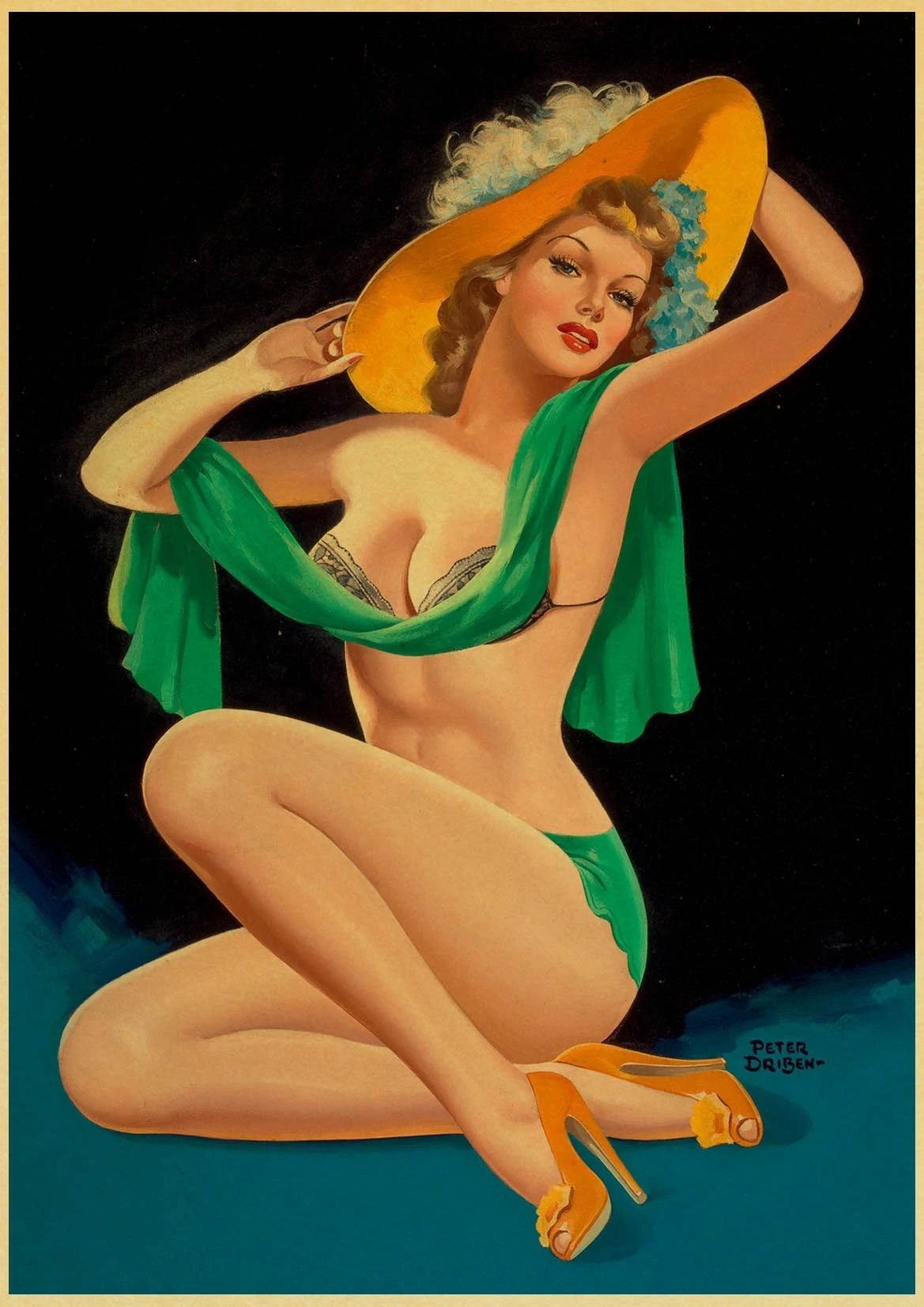 K053 Американский Ретро плакат Pin Up Girl винтажные принты и плакаты комната кафе клуб бар настенные стикеры домашний декор - Цвет: K053