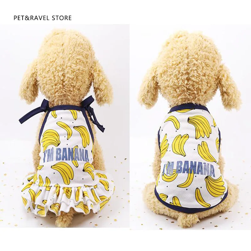 Pets Clothes &amp Accessories Pineapple Strawberry Banana Printing Guest Poodle Puppy Skirt T Pity Lovers Dress | Дом и сад