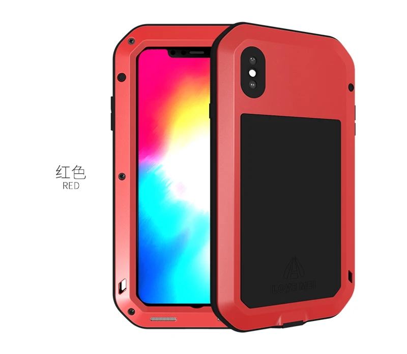 Мощный чехол LOVE MEI для iphone XR с металлическим алюминиевым корпусом iphoneXs Max
