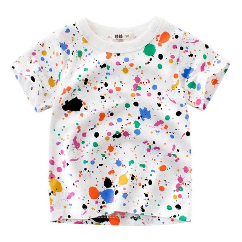 Футболка для мальчиков футболка девочек детская одежда маленьких летняя модная