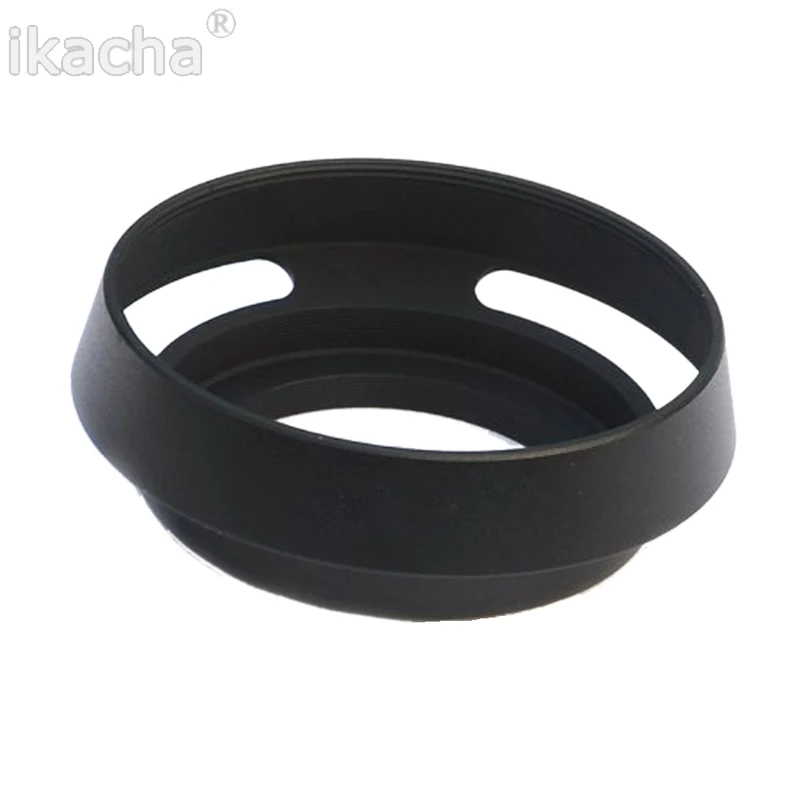

New Metal Vented Lens Hood 43mm Filter Thread for Leica Samsung Panasonic MH-43 black free shipping