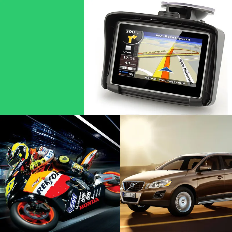 GPS навигатор для мотоцикла и автомобиля 4 3 дюйма IP67 8G Bluetooth|motorcycle gps navigation|motorcycle
