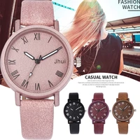 brand hot selling woman watches simple frosted surface leather watch fashion ladies quartz watches horloges vrouwen