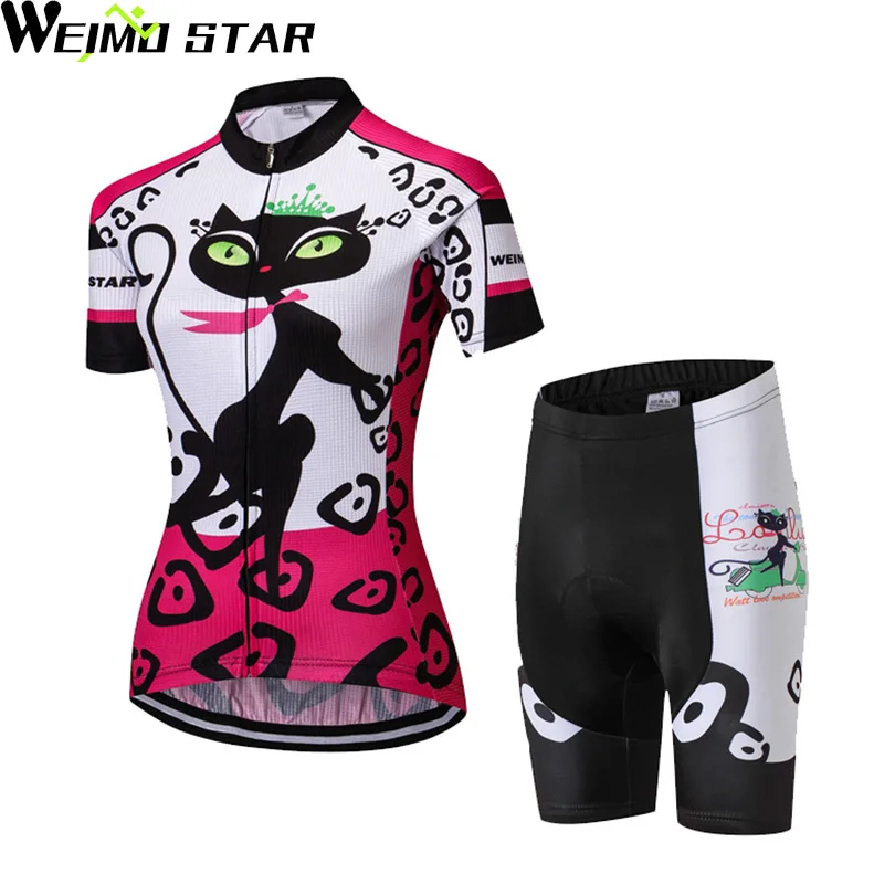 Велосипедные шорты с коротким рукавом и принтом кошки|cycling jersey shorts|bike shorts setcycling set