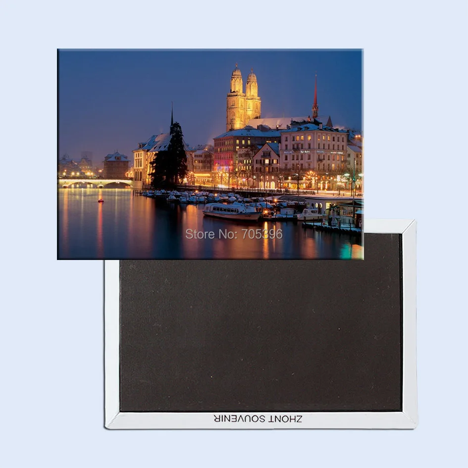 Туристические магниты более Мин. Заказ $12 Zurich Switzerland Ландшафтный магнит на
