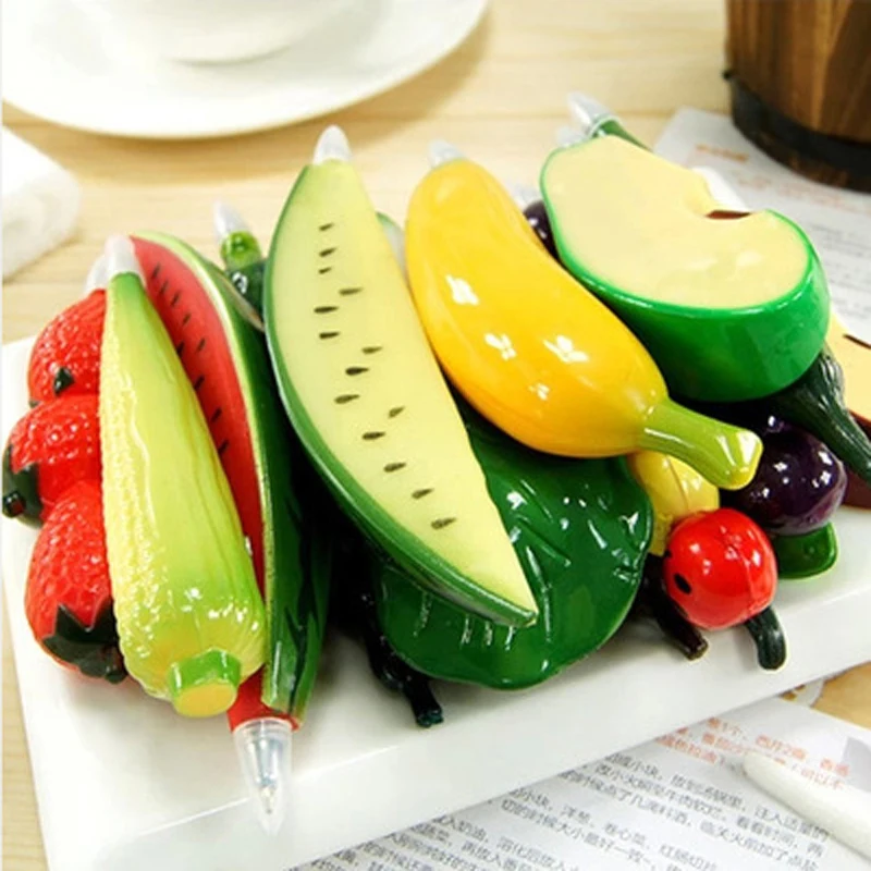 10 шт./компл. Корейская шариковая ручка с овощами и магнитом принадлежности для