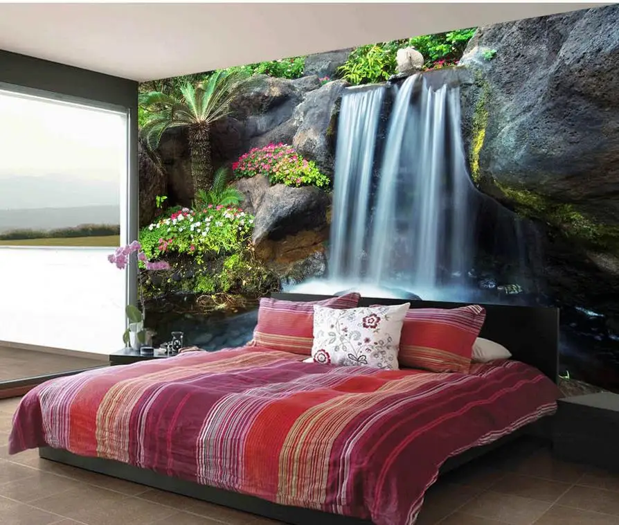 Пользовательские обои любого размера 3D в эстетическом ландшафте Водопад 3d