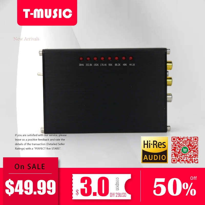 Hifi мини DAC PCM5102 XMOS USB DAC звуковая карта 384K 32 бит с выходом для наушников