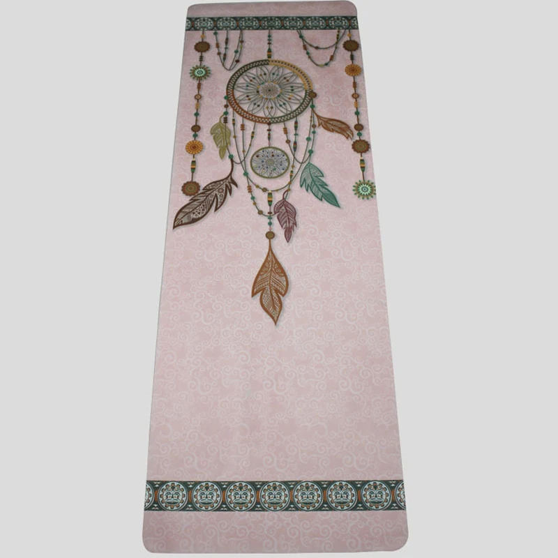 

183cm*61cm*5mm Natural Rubber Absorb Sweat Mat Environmental Comfortable Suede Fabric Non-Slip Lose Exercise Yoga Mat