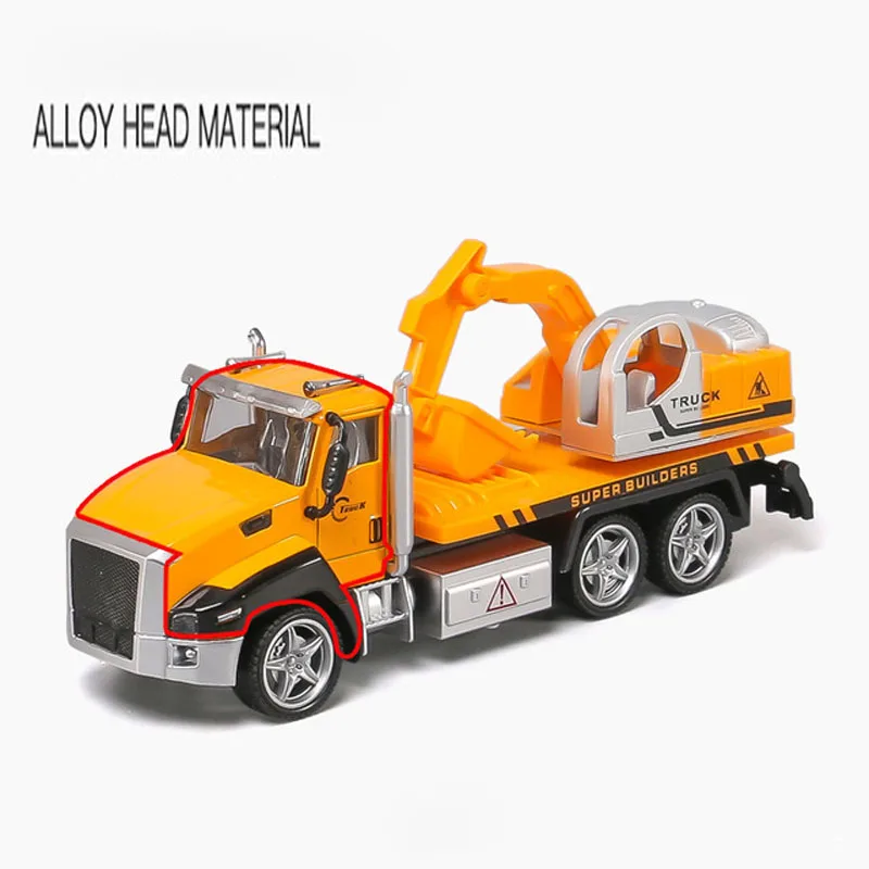 1:42 Children Educational Alloy and plastic Truck Toy Car Model Traffic with Sound LED Effect Engineering Vehicle Baby Toys | Игрушки и