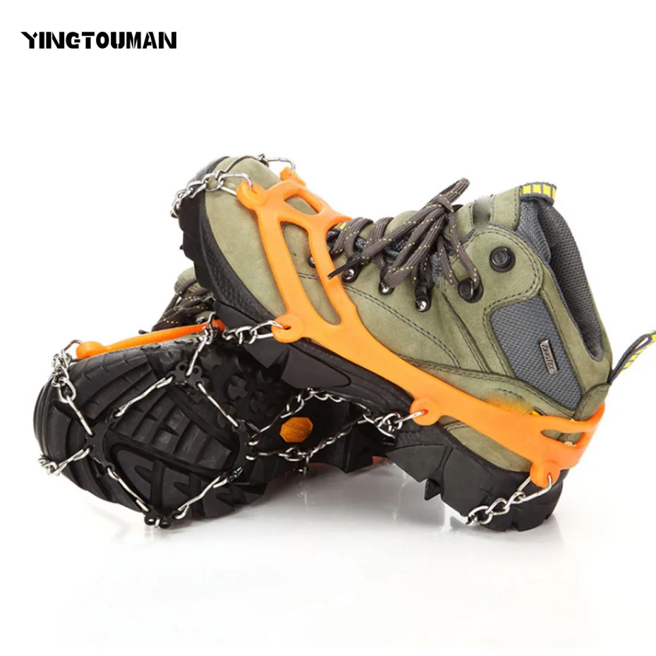

YINGTOUMAN 8-Teeth Anti Slip Ice Shoes Outdoor Bundled Crampon Ice Gripper Hiking Climbing Ice Gripper Cleats Crampon