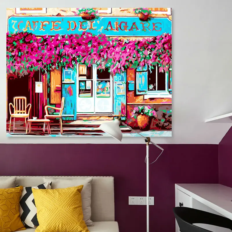 Модульная картина Caffe цифровая по номерам рисование обучение обучению масляной