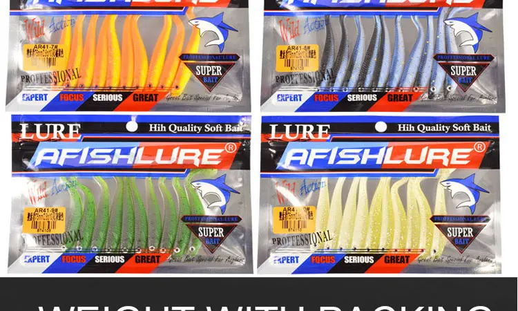 Fishing lures 75mm 2.8g 10pcs Wobblers Lures Easy Shiner Swimbaits Silicone Soft Bait Double Color Carp Artificial Soft Lure