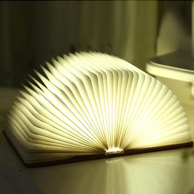 Творческий Продажи Четыре Цвет Страничная Книга Лампа Ночник USB Зарядка LED