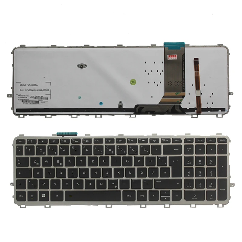 German Laptop keyboards for HP envy 15-J 15T-J 15Z-J 15-J000 15t-j000 15z-j000 15-j151sr GR silver frame with backlight keyboard |