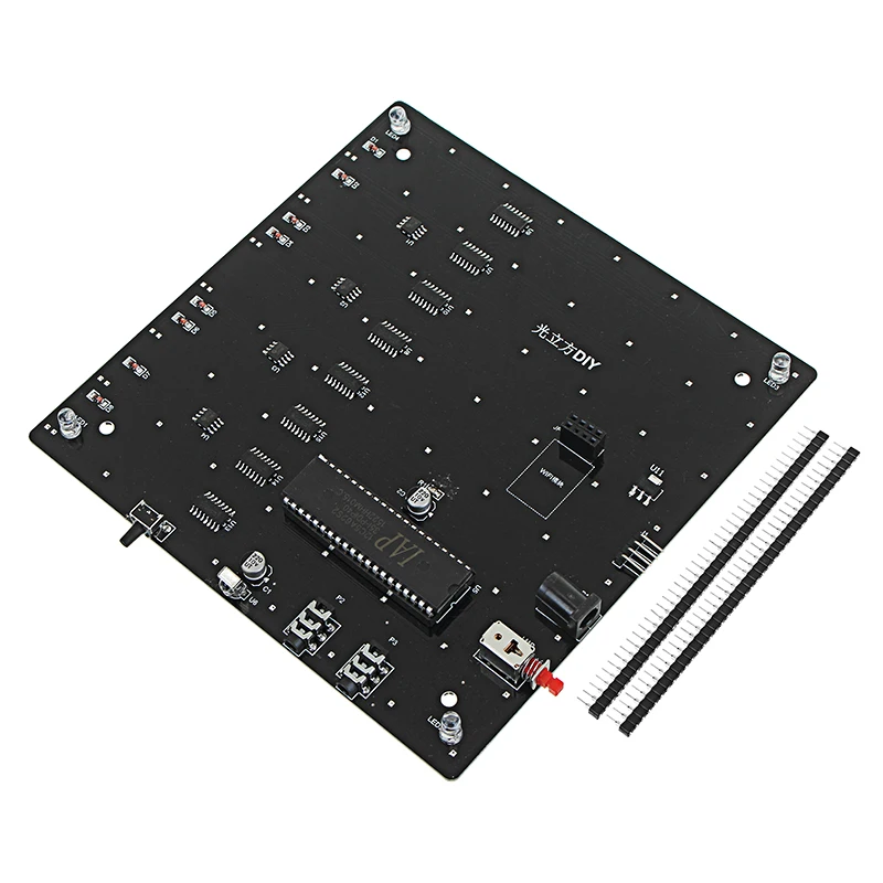 DIY Wi Fi приложение 8x8x8 3D светильник куб комплект MP3 музыкальный спектр электронный