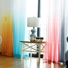 Однопанели тюлевые Шторы для кухни с принтом для детской комнаты декоративные оконные шторы в скандинавском стиле из органзы