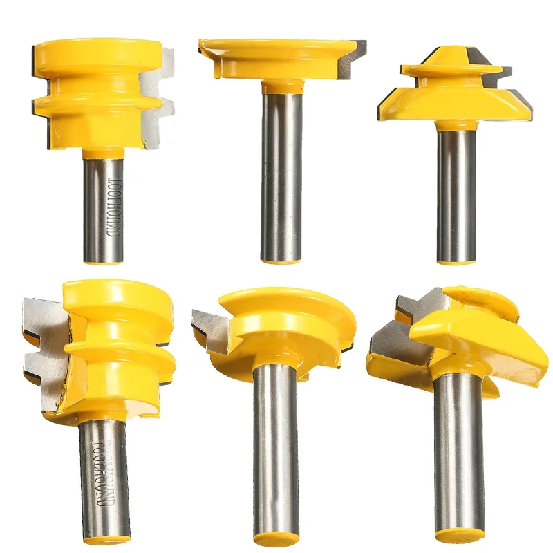 

3pcs/set Lock Miter Glue Joint Drawer Router Bits 1/2" Shank Router Bits For Woodworking Cutter Tool