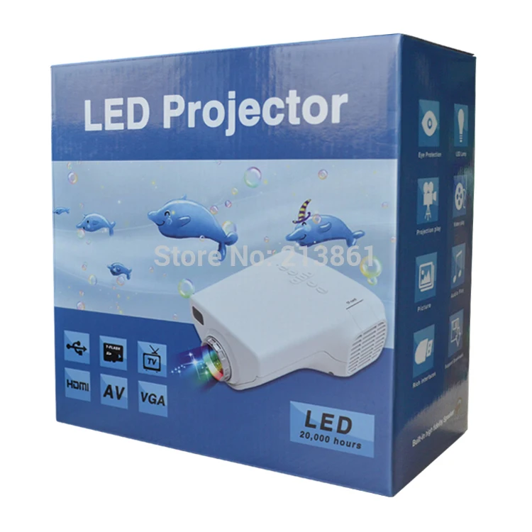 Hot Selling Cheapest E03 Portable Mini LED Projector HD Video Proketor Support 1080P Projektor Proyectores VGA USB HDMI AV TV |