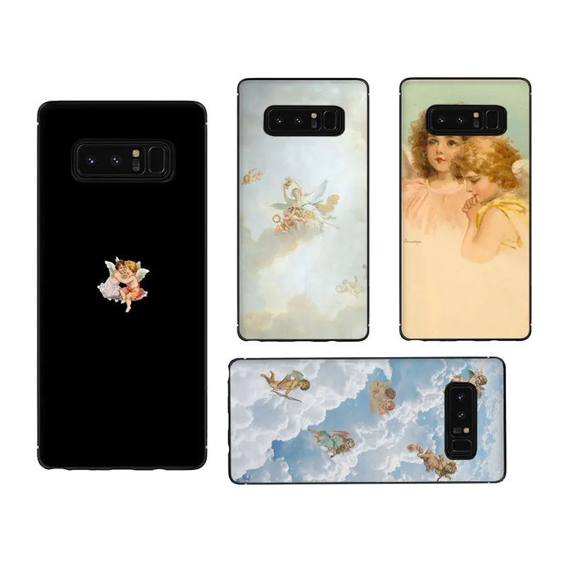 Renaissance angels Novelty Fundas Soft Phone Cover Case For Samsung Galaxy M10 20 30 S6 7 Edge S8 9 10 Plus Note 10 8 9