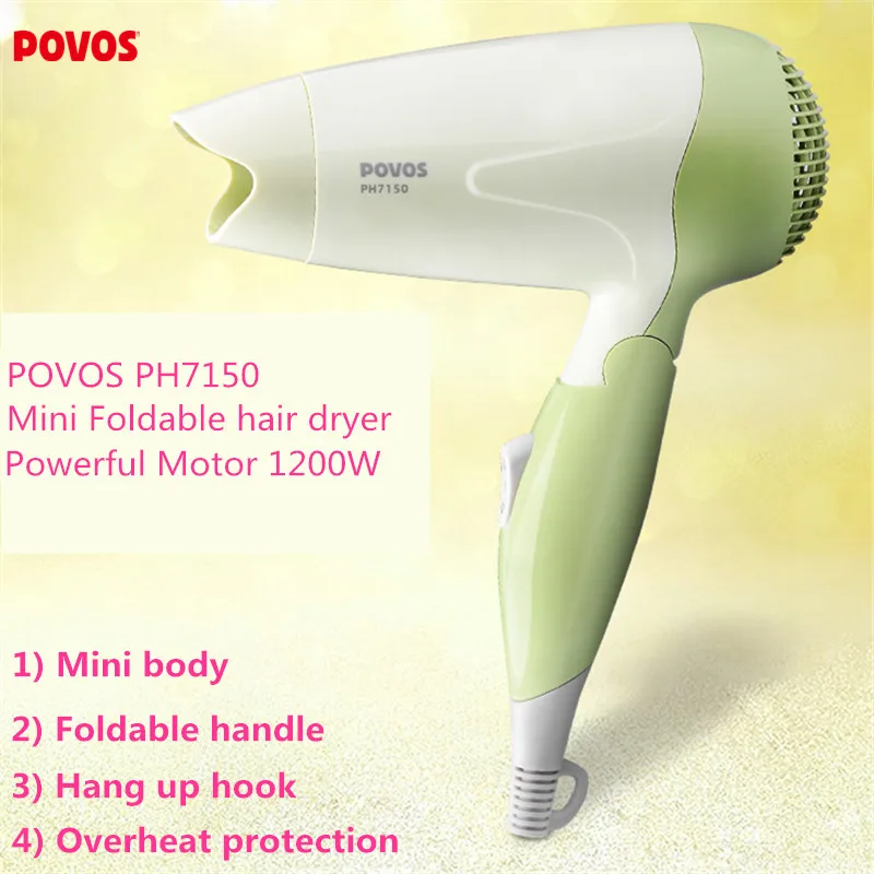 POVOS фен 1200 W Бытовая Сушилка воздуходувки мини Фен складной фен| |
