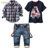 2piece2 7yearsspring autumn children clothing sets casual fashion shirtt shirtjeans baby boys suits for kids clothes bc1350