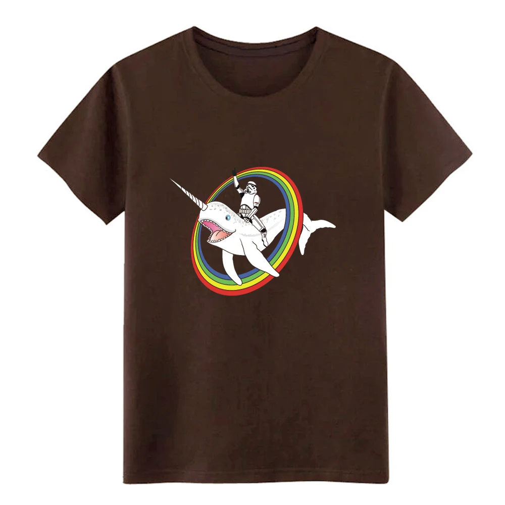 Bobs Burgers Narwhal Rainbow Stormtrooper t shirt printed 100% cotton S-XXXL slim Fit Breathable Spring Natural | Мужская одежда