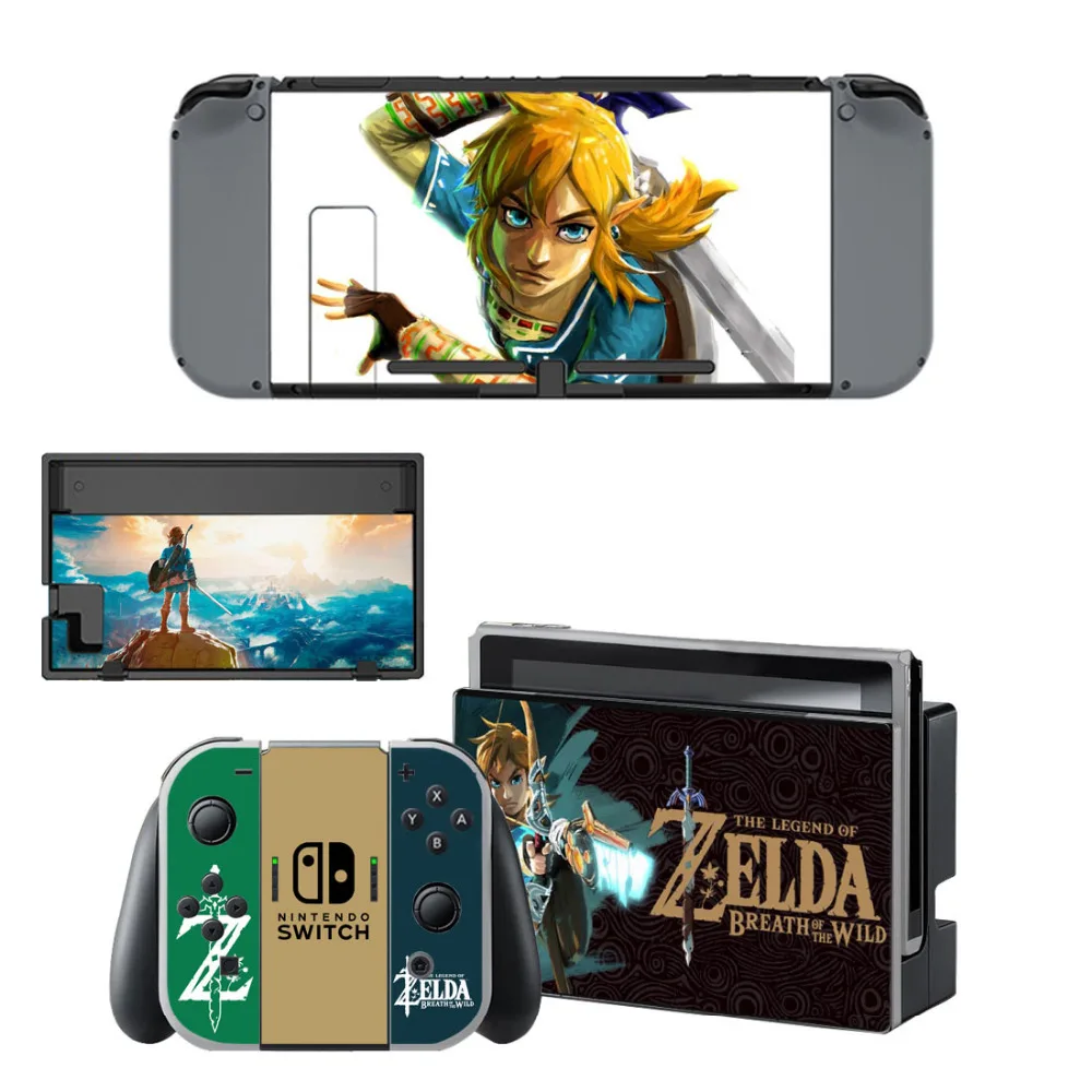 The Legend of Zeld Breath Wild Skin Sticker Decal For Nintendo Switch Console and Controller NS Vinyl | Электроника
