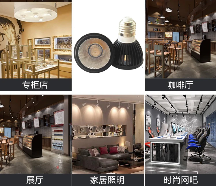 PAR20 Super Bright Dimmable GU10 E27 COB 3W 5W 7W 9W LED Bulb Lamp AC110V 220V spotlight Warm White/Cold White led LIGHTING