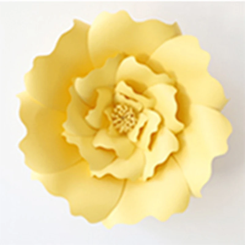Yellow Joy-enlife 2 шт. 20 см DIY Бумага Цветы Дети День рождения фон Декор Свадебная вечеринка девичник дома номер Декор поставки искусственные цветы - Цвет: Yellow