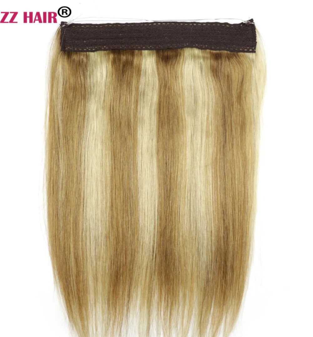 ZZHAIR 70 г 1"-20" Искусственные волосы одинаковой направленности Сияющие волосы флип в человеческих волос для наращивания один кусок набор рыбий линии