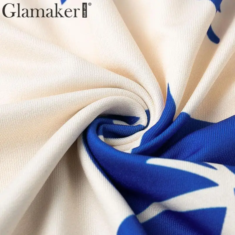 Женское платье без рукавов Glamaker летнее Бандажное в стиле бохо Пляжное Платье с