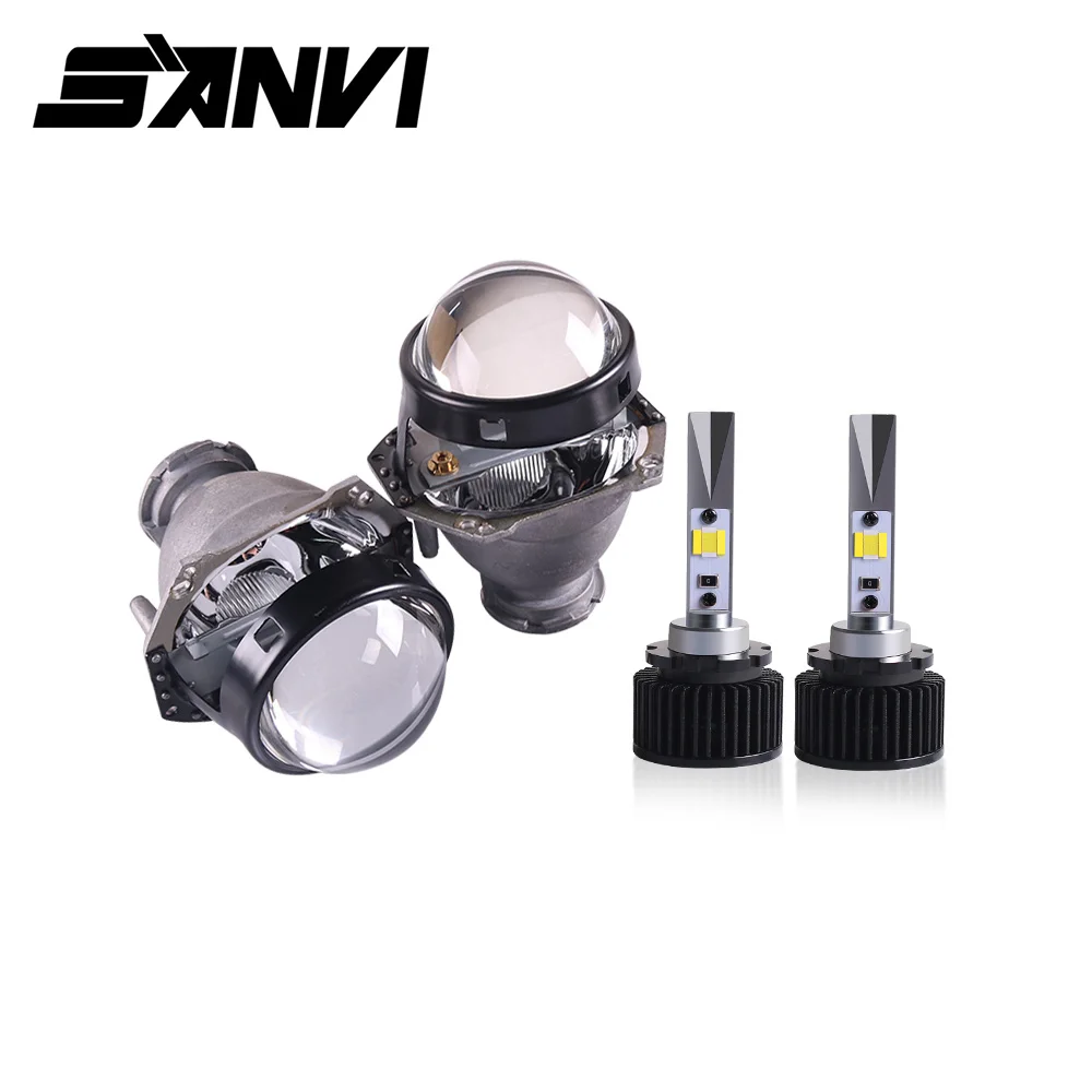 Sanvi 2 шт. D2H 5500K 3000K белый желтый двойной Цвет светодиодный головной светильник