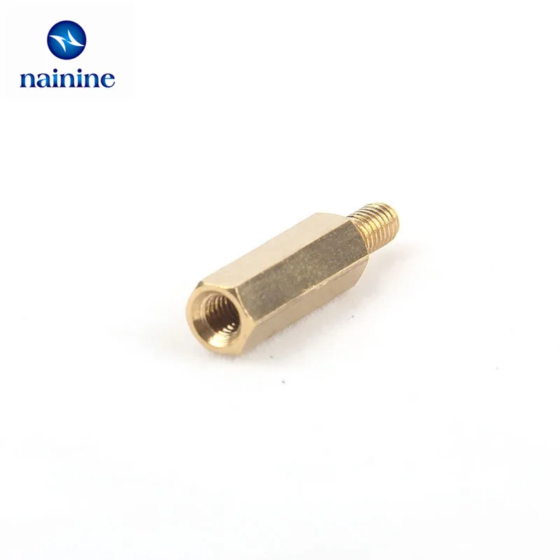 10/20 шт. M2* L+ 3 мм M2.5/M3/M4* л+ 6 мм шестигранный латунь расстояние винты с резьбой столб PCB компьютер PC материнская плата стоек распорку с HW040