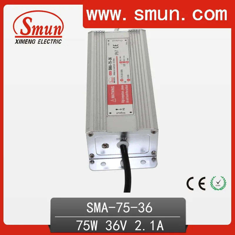 75W18 36A 3A постоянный ток водонепроницаемый IP67 Светодиодный драйвер импульсный