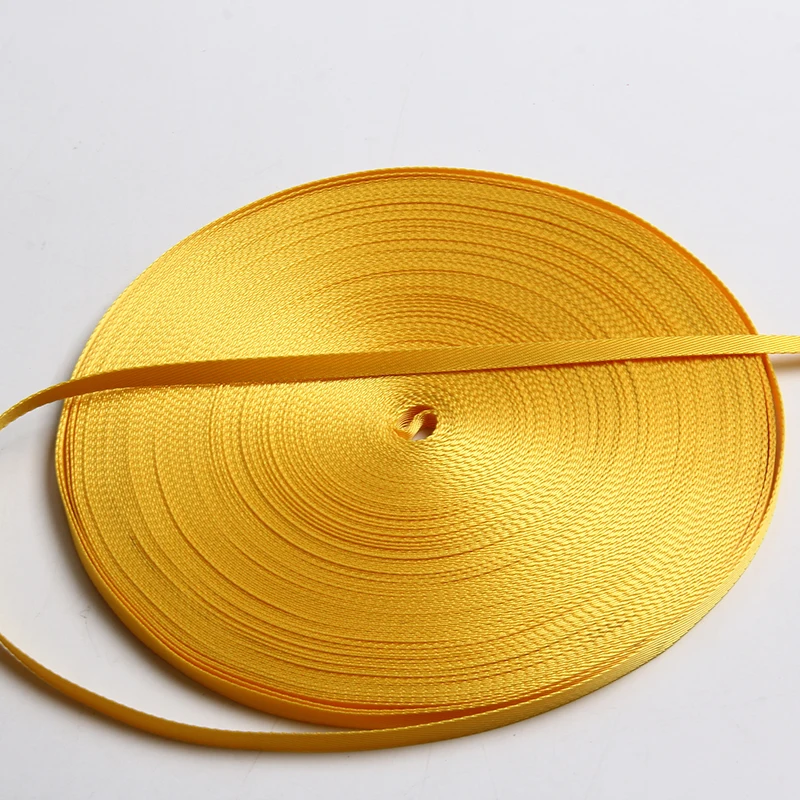 

nylon grisgrain ribbon 7mm nylon webbing binding yellow color