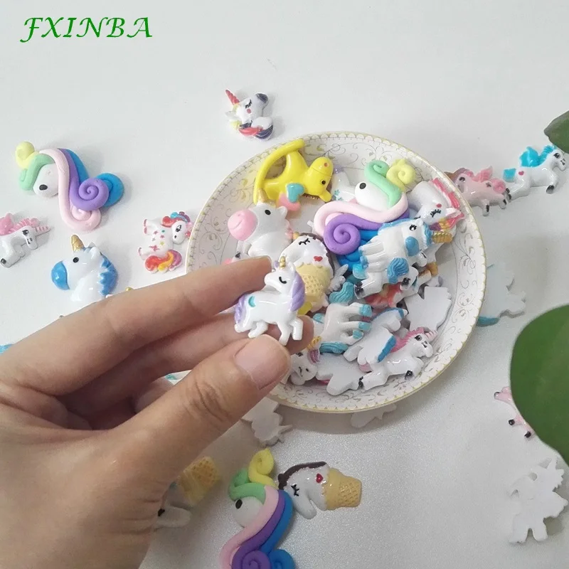 Fxinba 30/50/100 шт. единорог, Чарующее ювелирное Slime наполнитель DIY Украшение телефона Декор шармы из полимера в форме ягодок Лизун глина поставки слаймов игрушки