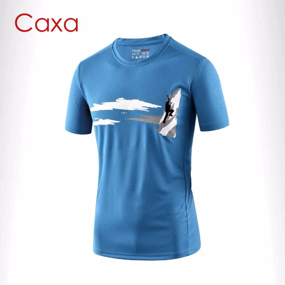 Мужская быстросохнущая Спортивная футболка Caxa легкая мягкая для альпинизма