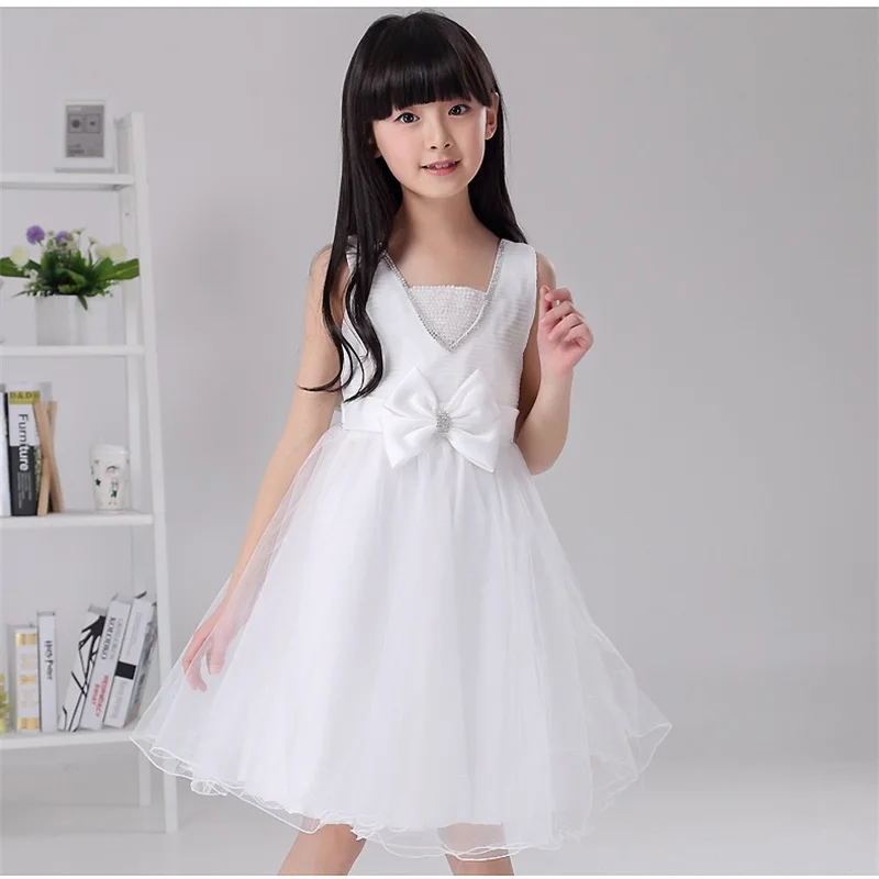 

New Arrival Flower Girl Dresses Princess A-Line Bow Party Pageant Communion Dress for Wedding Little Girls Kids/Children Dress
