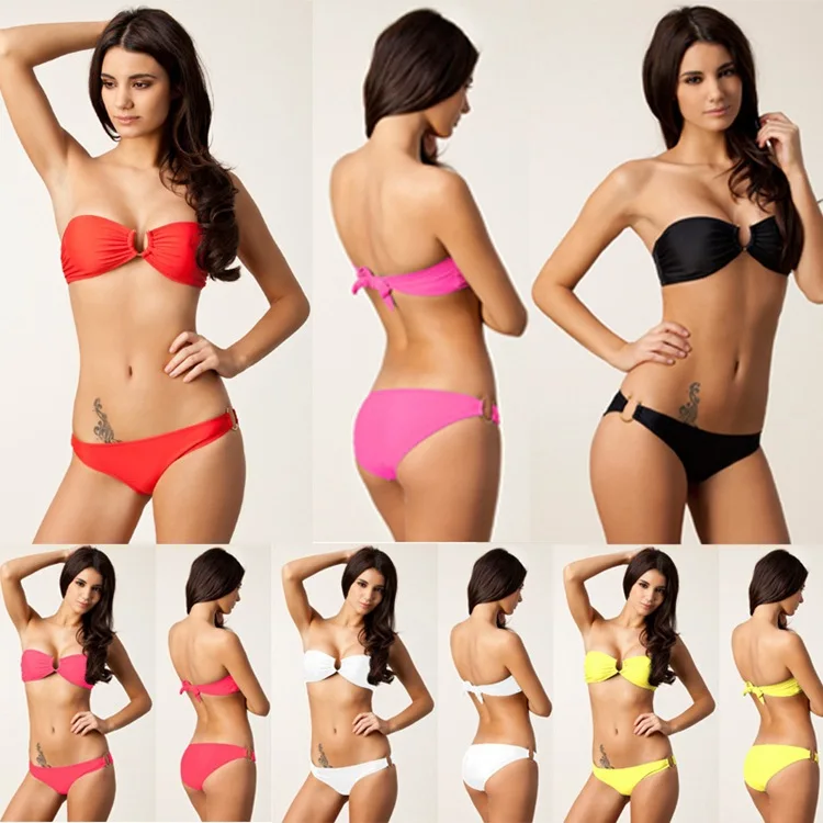 Замочная скважина Купальный Костюм Для Женщин Купальники Без Бретелек Майо Де