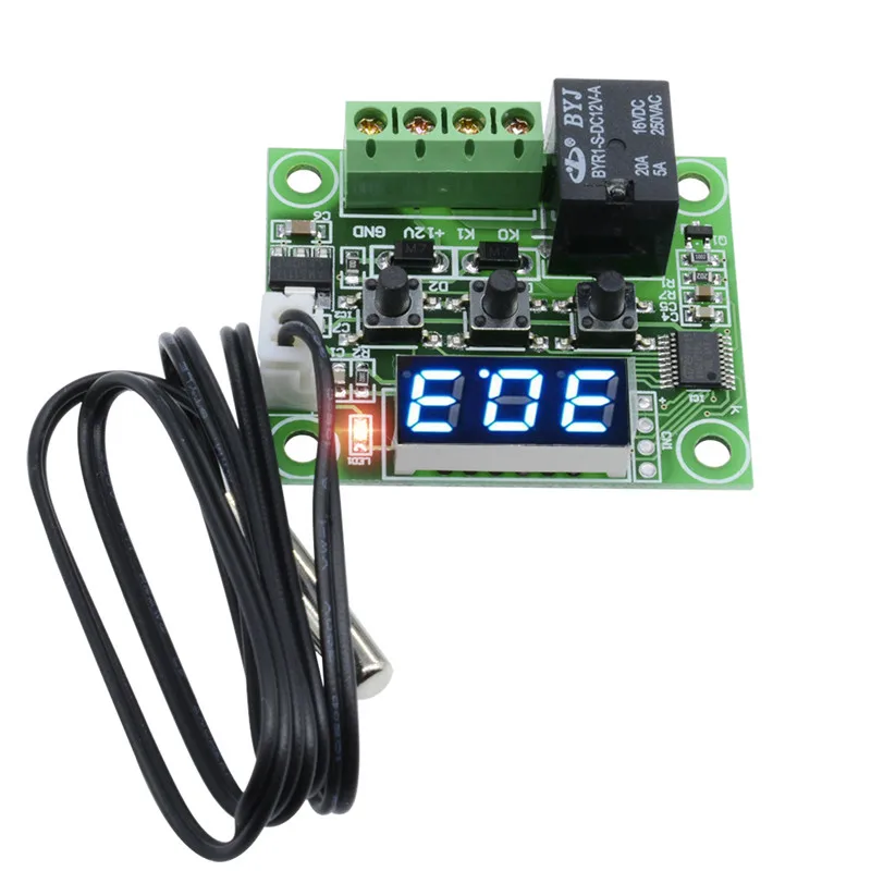 White W1209 DC 12 В светодиодный цифровой термостат контроль температуры контроллер термометра модуль переключателя NTC датчик для инкубации - Цвет: White
