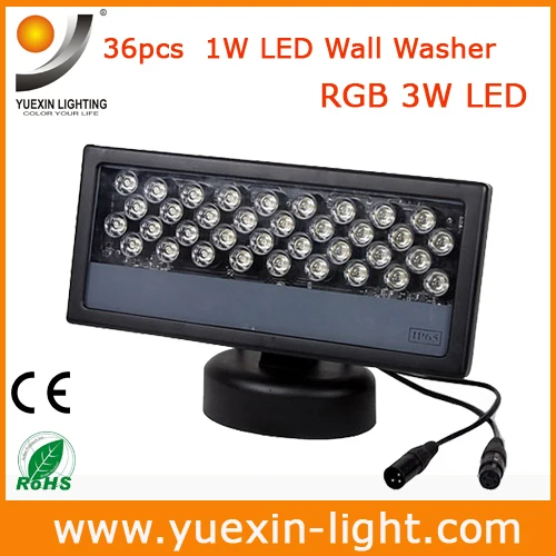 36W RGB наружный светодиодный прожектор с эффектом стирки для сценического
