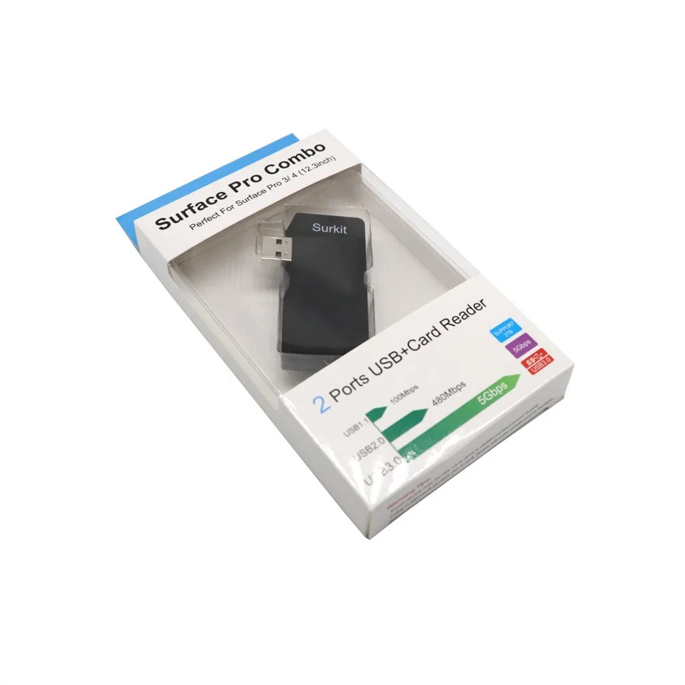 usb 3.0 multi Hub 5 in 1 memory card reader adapter for SD/TF micro SD Microfoft Surface Pro 3/4/5/6 laptop computer Z0510 | Компьютеры и