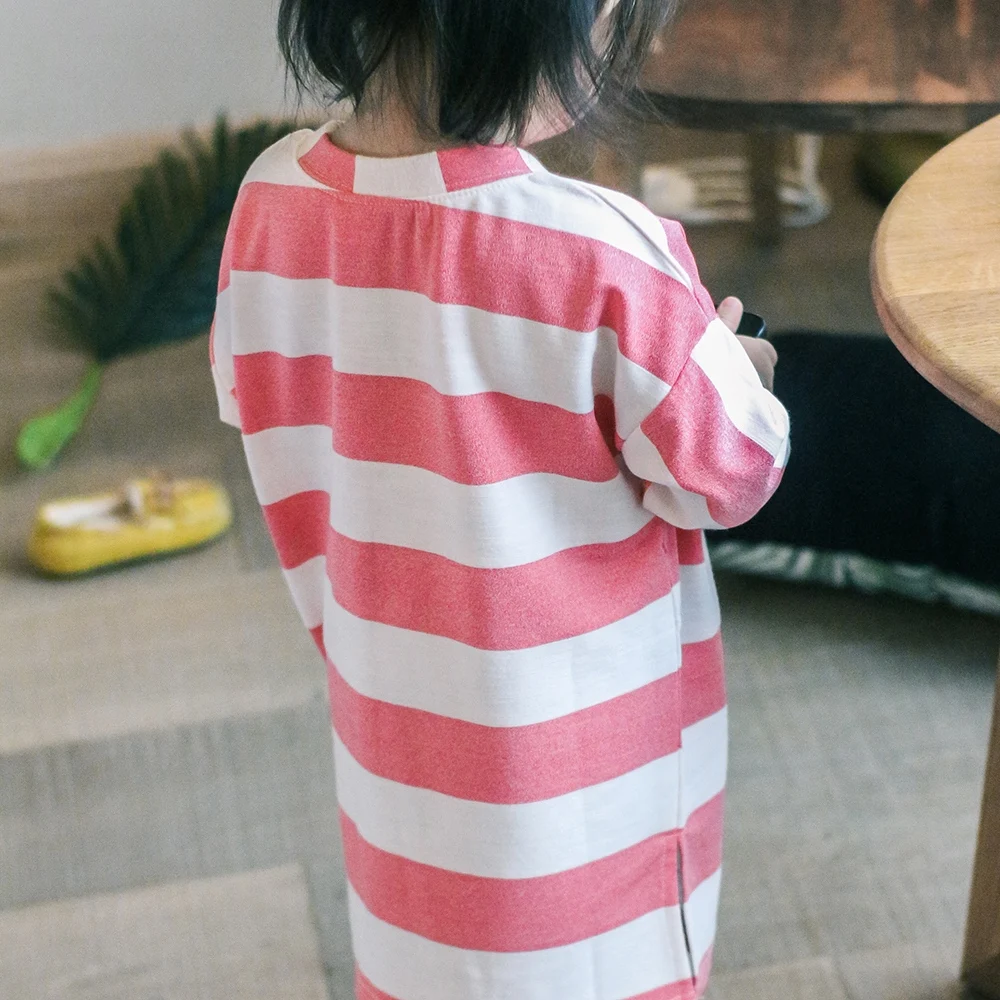 2018 New kids clothes spring autumn baby Girls Clothing Cotton Dress Striped Princess O-neck Costume Dresses 2-6Y | Детская одежда и